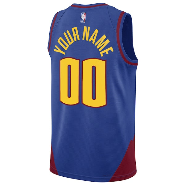 Denver Nuggets Jordan Brand Unisex 2022/23 Swingman Custom Jersey - Statement Edition - Blue - Image 3