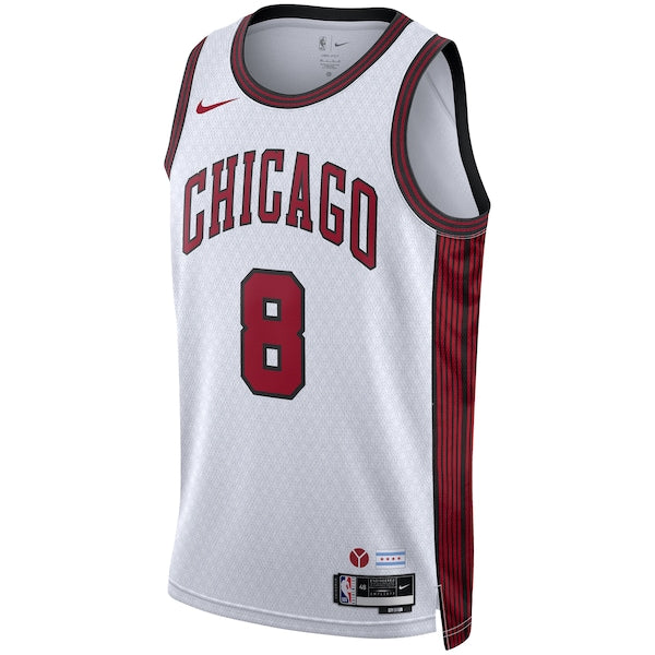 Zach LaVine Chicago Bulls Nike Unisex 2022/23 Swingman Jersey - City Edition - White - Image 2