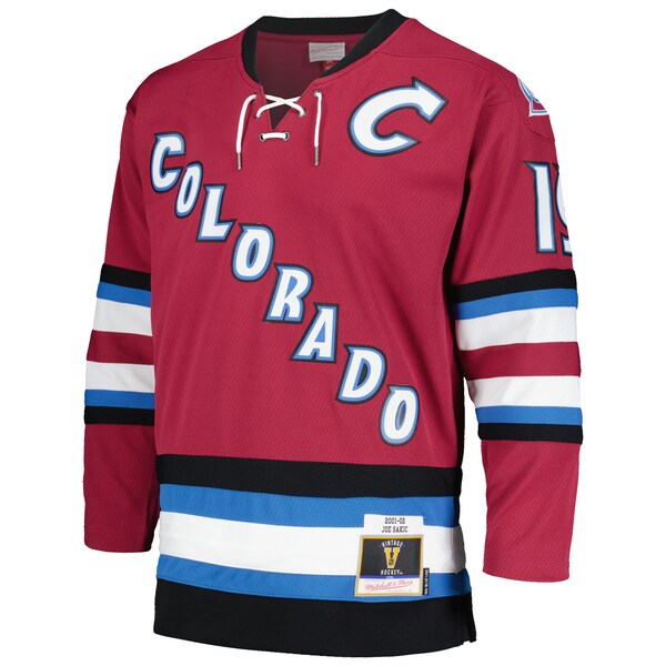 Joe Sakic Colorado Avalanche 2001/02 Blue Line Alternate Player Jersey - Burgundy - Image 3