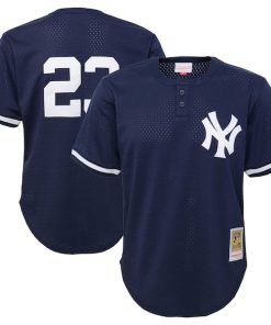 Don Mattingly New York Yankees Youth Cooperstown Collection?Mesh Batting Practice Jersey - Navy