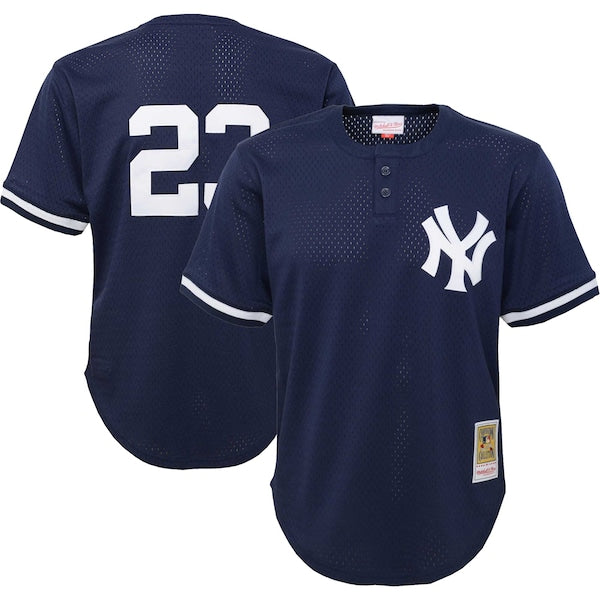 Don Mattingly New York Yankees Youth Cooperstown Collection?Mesh Batting Practice Jersey - Navy