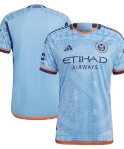 New York City FC adidas 2024 The Interboro Kit Authentic Patch Jersey - Sky Blue