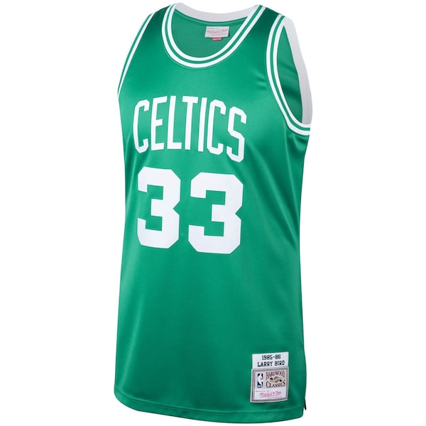 Larry Bird Boston Celtics 1985/86 Hardwood Classics Authentic Jersey - Kelly Green - Image 2
