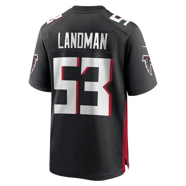 Nate Landman Atlanta Falcons Nike Team Game Jersey - Black - Image 3