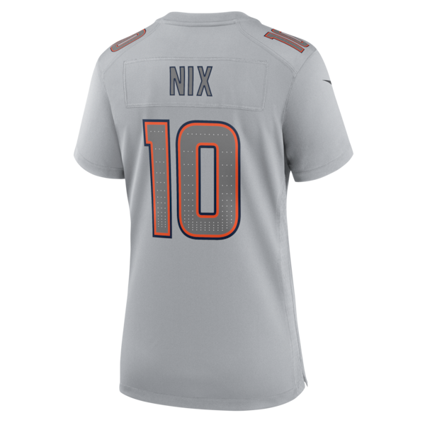 Bo Nix Denver Broncos Nike Women's Fashion Atmosphere Fashion Game Jersey - Gray - Image 3
