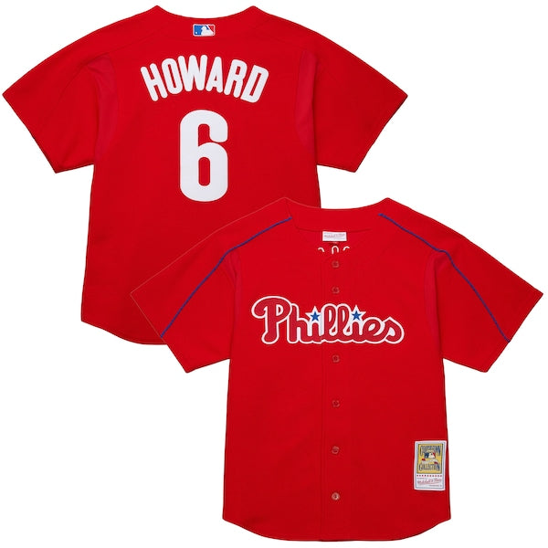 Ryan Howard Philadelphia Phillies Cooperstown Collection Batting Practice Jersey?ยจC Red