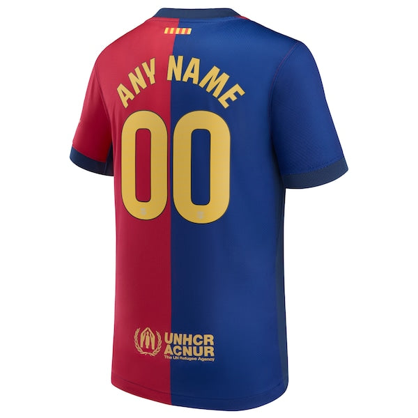 Barcelona Nike Youth 2024/25 Home Replica Custom Jersey - Royal - Image 3