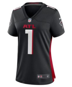 Alternative view of Number 1 Mom Atlanta Falcons Nike Women's Game Jersey - Black