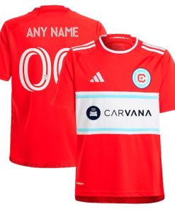 Chicago Fire adidas Youth 2024 Return To Red Replica Custom Jersey?¨C Red