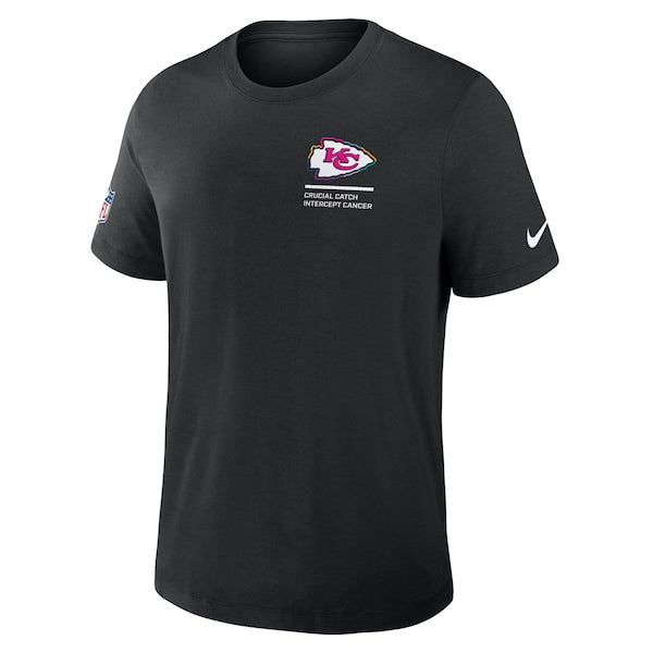 Kansas City Chiefs Nike 2025 NFL Crucial Catch Tri-Blend Dri-FIT T-Shirt - Black - Image 2
