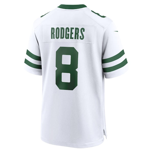 Aaron Rodgers New York Jets Nike Youth Game Jersey - White/Black/Green - Image 4