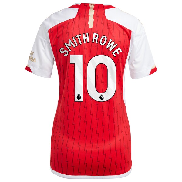Emile Smith Rowe Arsenal adidas Women's 2023/24 Home Replica Player Jersey - Red/Green/Yellow - Image 4