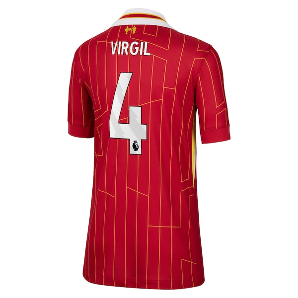 Virgil van Dijk Liverpool Nike Youth 2024/25 Home Replica Player Jersey?ยจC Red - Image 3