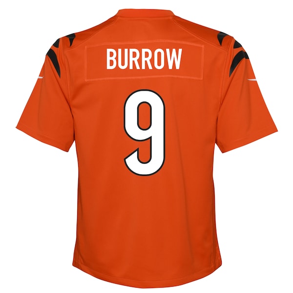 Joe Burrow Cincinnati Bengals Nike Youth Game Jersey - Orange - Image 3