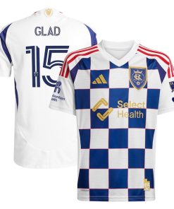 Justen Glad Real Salt Lake adidas 2025 Grid City Authentic Player Jersey - White