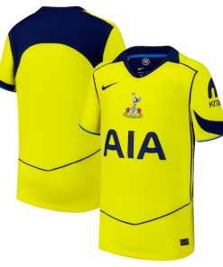 Alternative view of Tottenham Hotspur Nike Youth 2025/26 Third Replica Jersey - Yellow/White