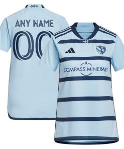 Sporting Kansas City adidas Women's 2024 Hoops 4.0 Replica Custom Jersey - Light Blue