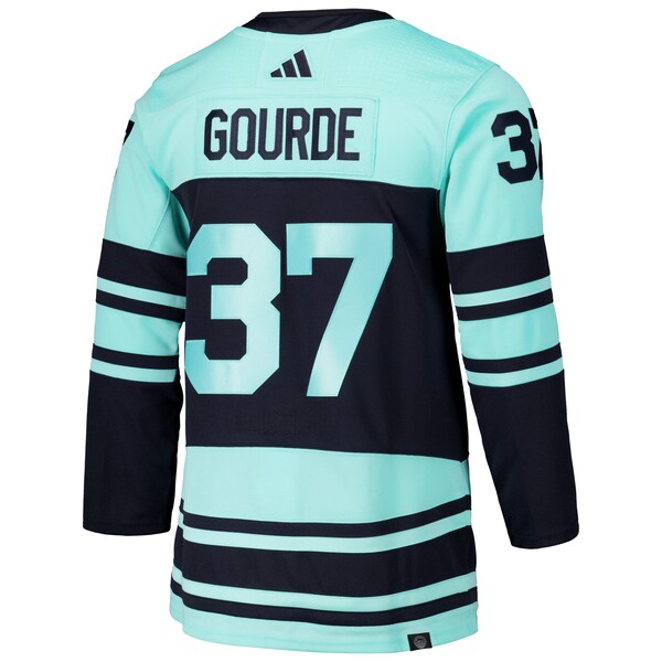 Yanni Gourde Seattle Kraken adidas Reverse Retro 2.0 Authentic Player Jersey - Light Blue - Image 3