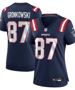 Alternative view of Rob Gronkowski New England Patriots Nike Women's Team Retired Player Game Jersey -  Navy/Red