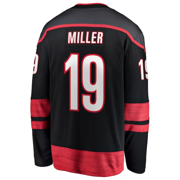 K'Andre Miller Carolina Hurricanes Home Breakaway Jersey - Black - Image 3