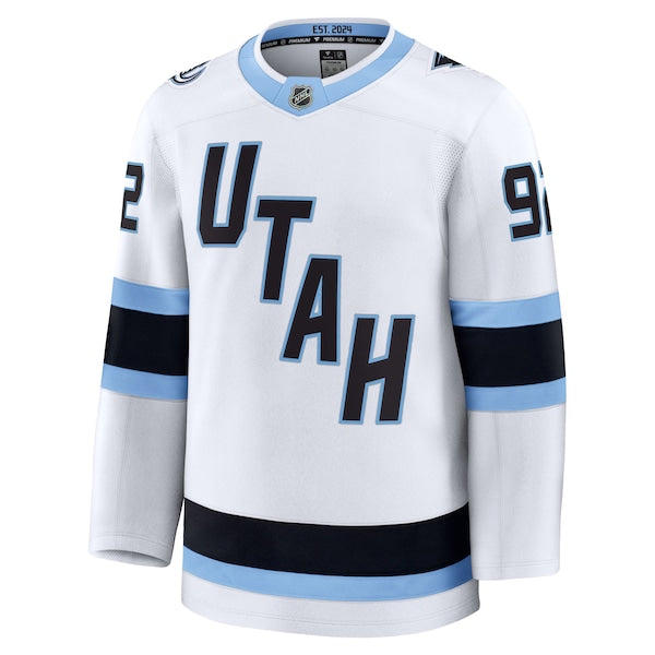 Logan Cooley Utah Mammoth Away Premium Player Jersey - White/Black - Image 3