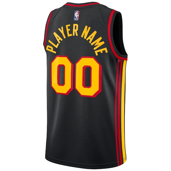 Atlanta Hawks Jordan Brand Swingman Custom Jersey - Statement Edition - Black - Image 3