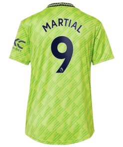 Alternative view of Anthony Martial Manchester United adidas Women's 2022/23 Third Replica Player Jersey - Neon Green