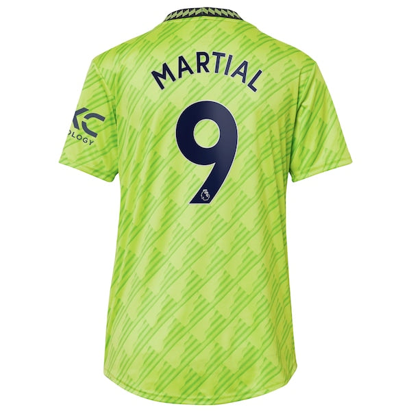 Anthony Martial Manchester United adidas Women's 2022/23 Third Replica Player Jersey - Neon Green - Image 2