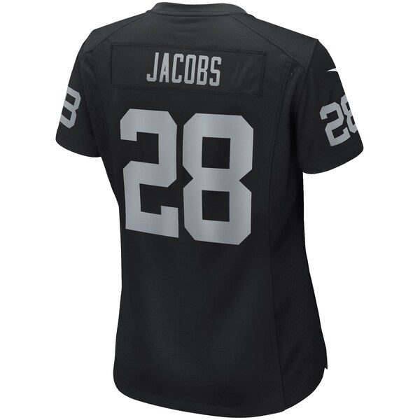 Josh Jacobs Las Vegas Raiders Nike Women's Game Player Jersey - Black/White - Image 4