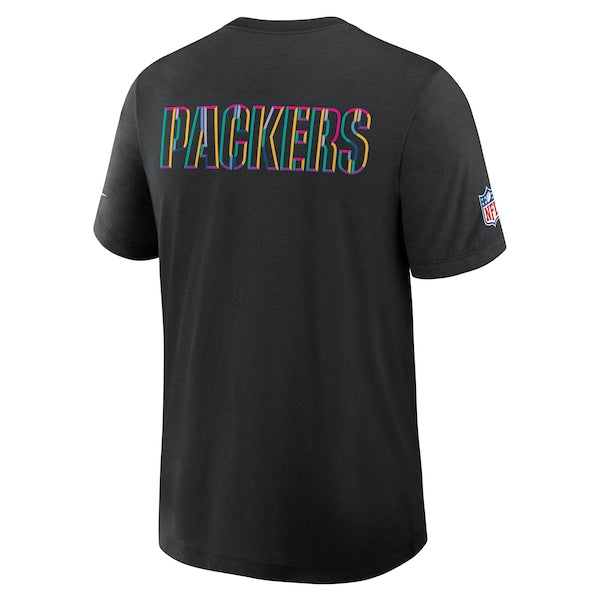 Green Bay Packers Nike 2025 NFL Crucial Catch Tri-Blend Dri-FIT T-Shirt - Black - Image 3