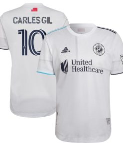 Carles Gil New England Revolution adidas 2022 Secondary Authentic Player Jersey - White