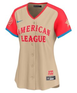 Alternative view of Jose Altuve American League Nike Women's 2024 MLB All-Star Game Limited Player Jersey - Cream