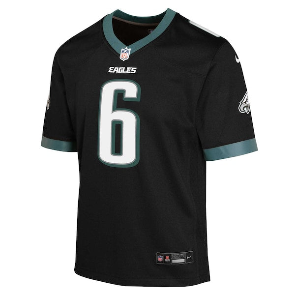 DeVonta Smith Philadelphia Eagles Nike Youth Game Jersey - Black/White - Image 3