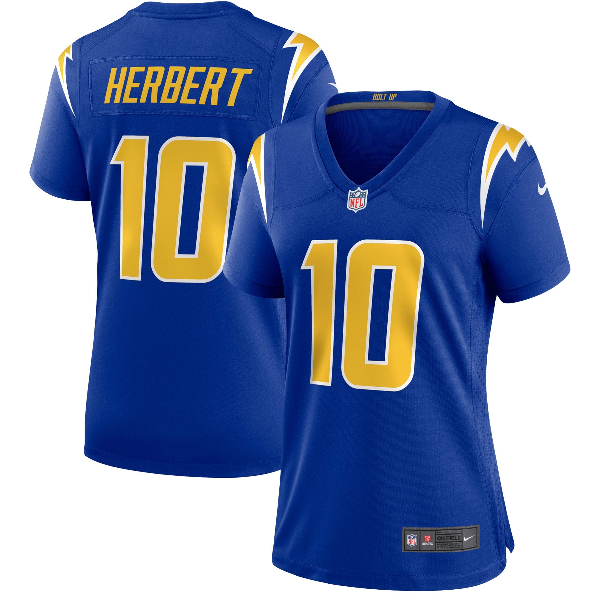 Justin Herbert Los Angeles Chargers Nike Women's Game Jersey - Powder Blue/Navy/Royal - Image 13