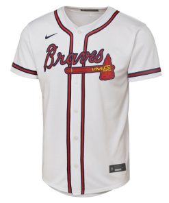 Alternative view of Ozzie Albies Atlanta Braves Nike Youth Home Replica Player Jersey - White