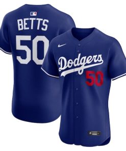 Mookie Betts Los Angeles Dodgers Nike Alternate 2 Elite Player Jersey - Royal/White