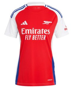 Alternative view of Declan Rice Arsenal adidas Women's 2024/25 Home Replica Player Jersey?¨C Red