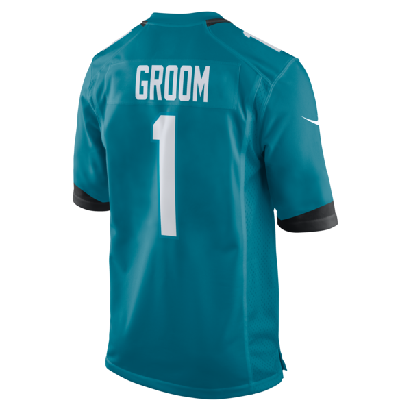 Number 1 Groom Jacksonville Jaguars Nike Game Jersey - Teal - Image 3
