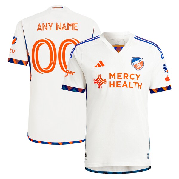 FC Cincinnati adidas 2024 The Canvas Kit Authentic Custom Jersey - White - Image 2