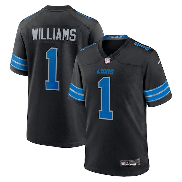 Jameson Williams Detroit Lions Nike 2nd Alternate Game Player Jersey - Black/Blue - Image 2