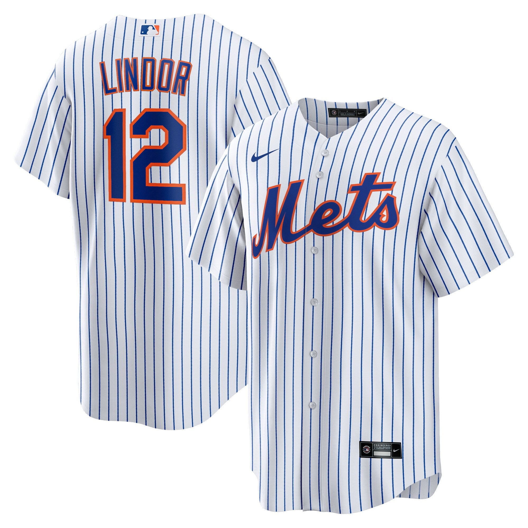 Francisco Lindor New York Mets Nike Alternate Replica Player Jersey - Royal/White - Image 6