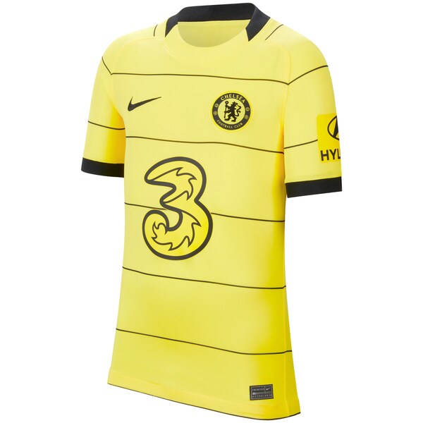 Romelu Lukaku Chelsea Nike Youth 2021/22 Away Replica Player Jersey - Yellow - Image 2