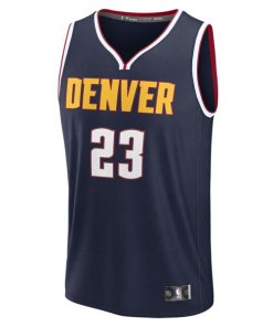 Alternative view of Cameron Johnson Denver Nuggets  Fast Break Replica Jersey - Navy - Icon Edition