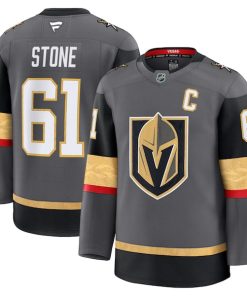 Alternative view of Mark Stone Vegas Golden Knights  Alternate Premium Jersey - Gray/White/Gold