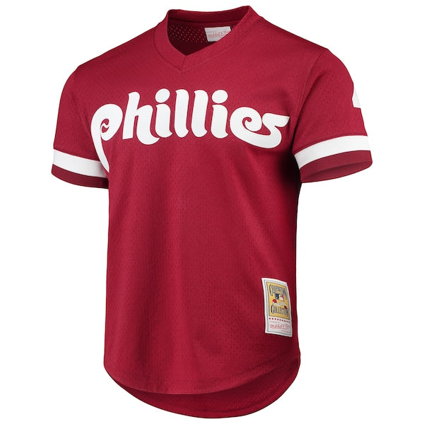 Lenny Dykstra Philadelphia Phillies Cooperstown Collection Mesh Batting Practice Jersey - Scarlet - Image 2