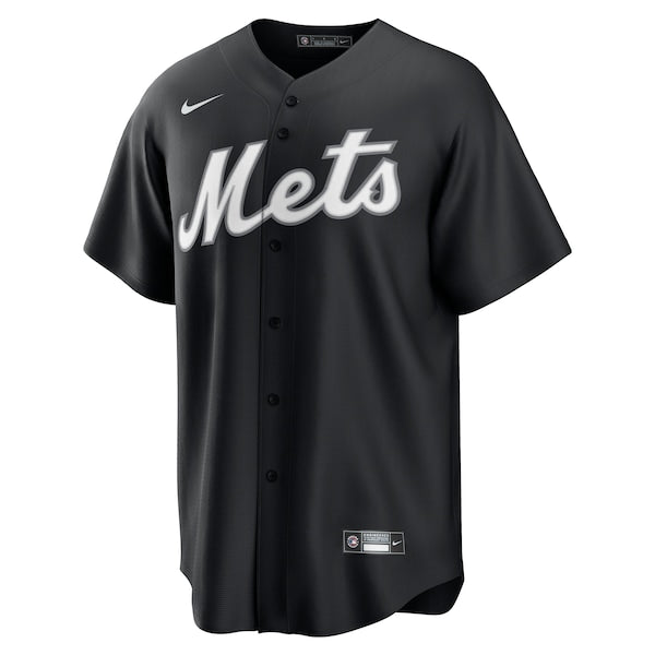 New York Mets Nike Official Replica Jersey - Black/White - Image 2