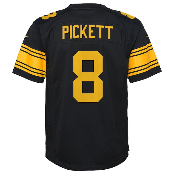 Kenny Pickett Pittsburgh Steelers Nike Youth Game Jersey - Black/White - Image 4