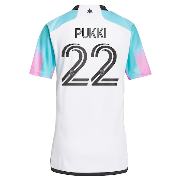 Teemu Pukki Minnesota United FC adidas 2024 The Northern Lights Kit Replica Player Jersey - White - Image 3