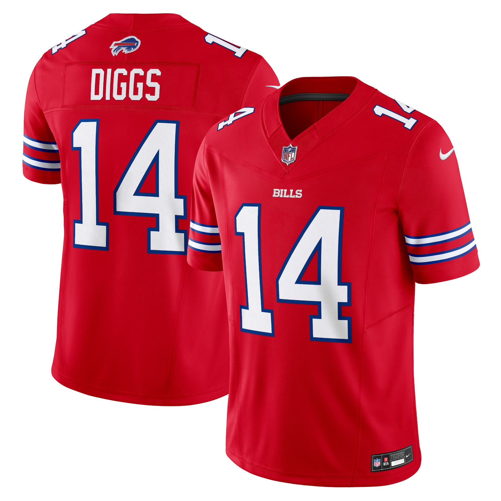 Stefon Diggs Buffalo Bills Nike Vapor F.U.S.E. Limited Jersey - White/Red/Royal - Image 7