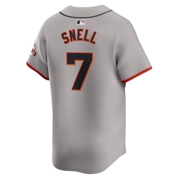 Blake Snell San Francisco Giants Nike Away Limited Jersey - Gray/Cream - Image 4